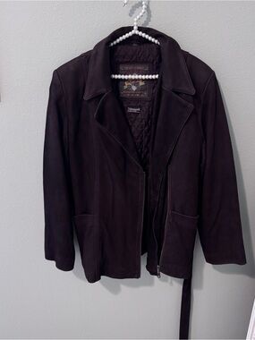 VINTAGE Weatherproof Leather Thinsulated Dark Brown Suede Jacket